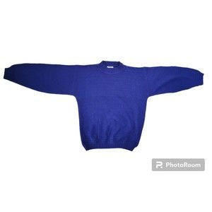 Vintage 80's Womens Hot Cashews Purple Heart Pattern Woven Sweater Size Small